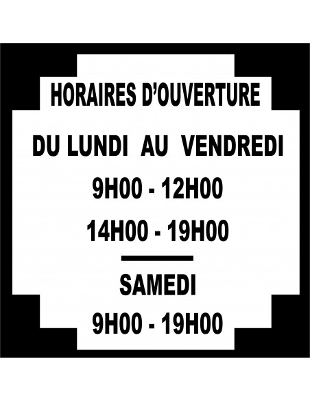 lettrage adhésif horaires d'ouverture
