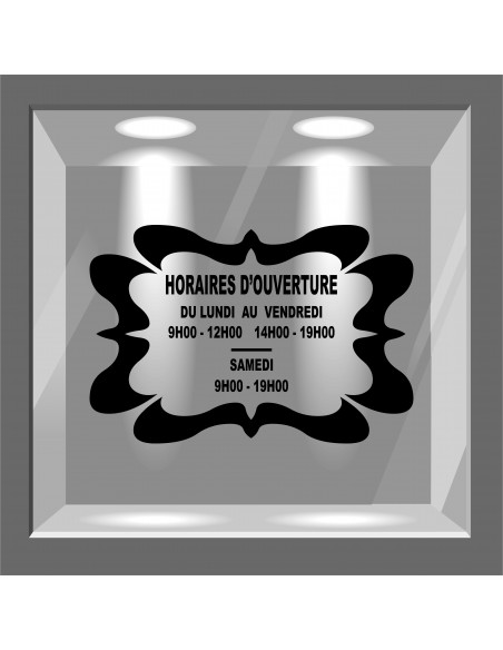 lettrage adhésif horaires d'ouverture