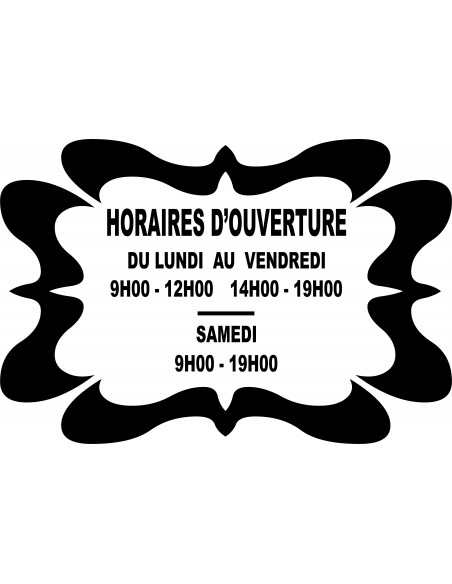 lettrage adhésif horaires d'ouverture