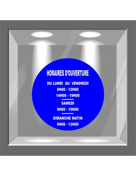 lettrage adhésif horaires d'ouverture