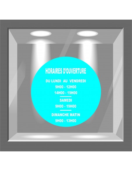 lettrage adhésif horaires d'ouverture