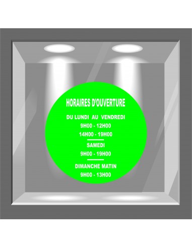 lettrage adhésif horaires d'ouverture