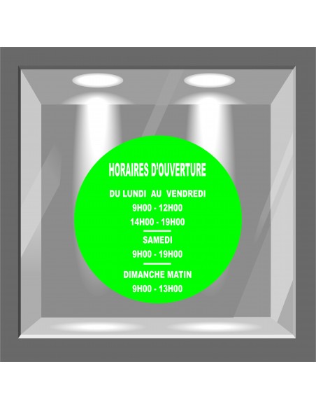 lettrage adhésif horaires d'ouverture