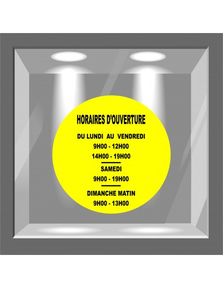 lettrage adhésif horaires d'ouverture
