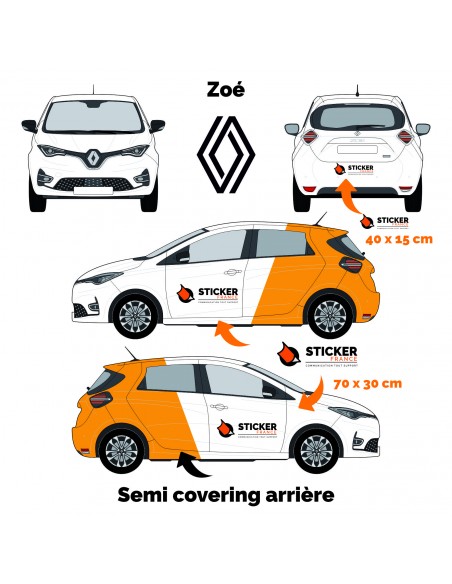 COVERING FLOCAGE LETTRAGE RENAULT ZOE