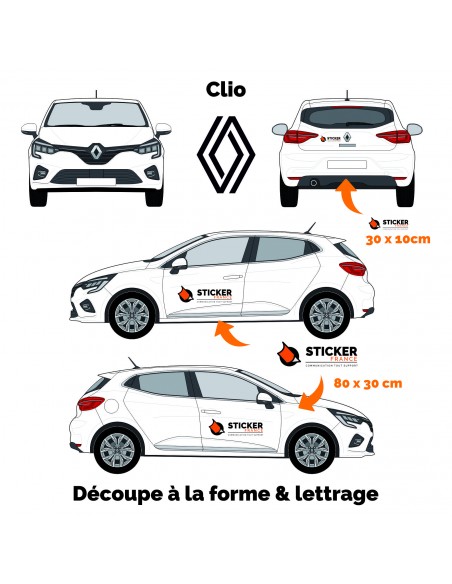 MARQUAGE PUBLICITAIRE RENAULT CLIO