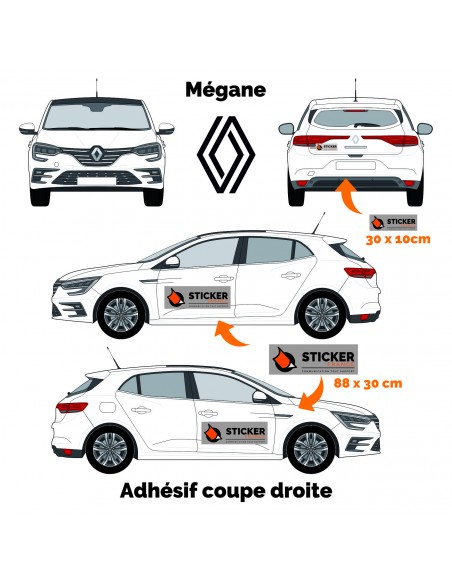MARQUAGE PUBLICITAIRE RENAULT MEGANE