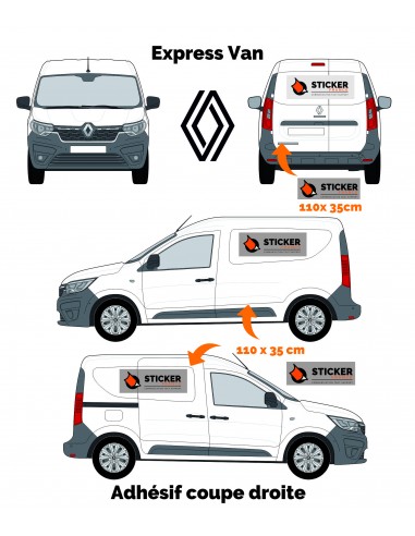 marquage pub renault express van