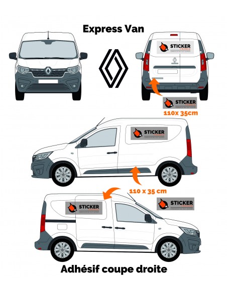 marquage pub renault express van