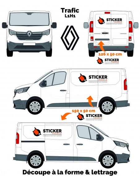 STICKERS ET LETTRAGE TRAFIC RENAULT