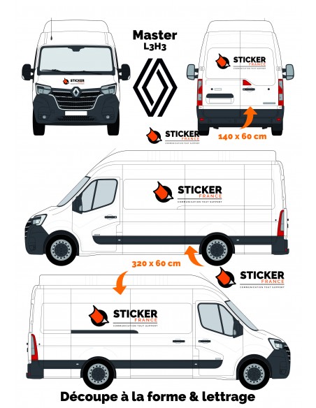 MARQUAGE PUBLICITAIRE RENAULT MASTER