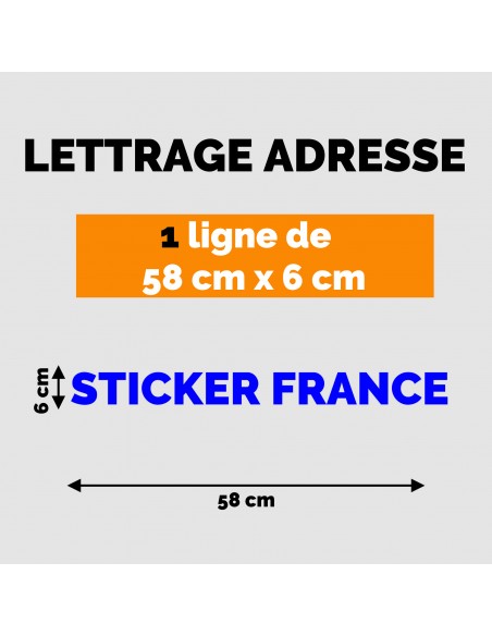 LETTRAGE ADHESIF BLEU FONCE