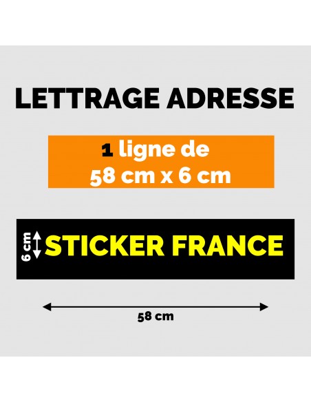 LETTRAGE ADHESIF JAUNE