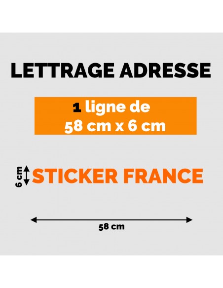 LETTRAGE ADHESIF ORANGE