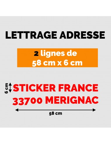 LETTRAGE ADHESIF ROUGE