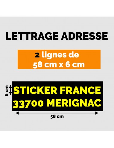 LETTRAGE ADHESIF JAUNE