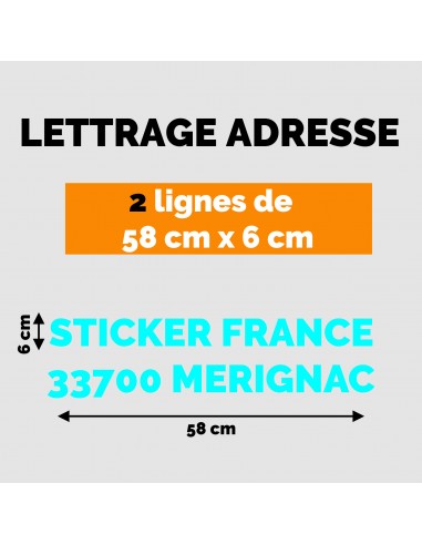 LETTRAGE ADHESIF BLEU CLAIR