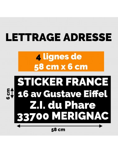 LETTRAGE ADHESIF BLANC