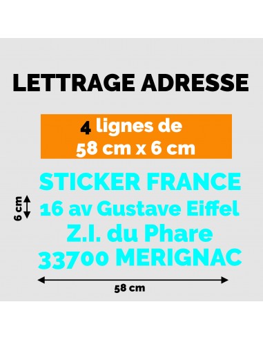 LETTRAGE ADHESIF BLEU CLAIR