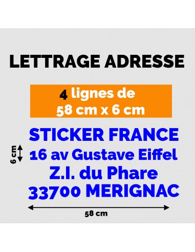 LETTRAGE ADHESIF BLEU FONCE