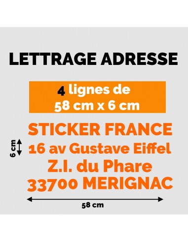 LETTRAGE ADHESIF ORANGE