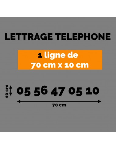 LETTRAGE ADHESIF NUMERO DE TELEPHONE