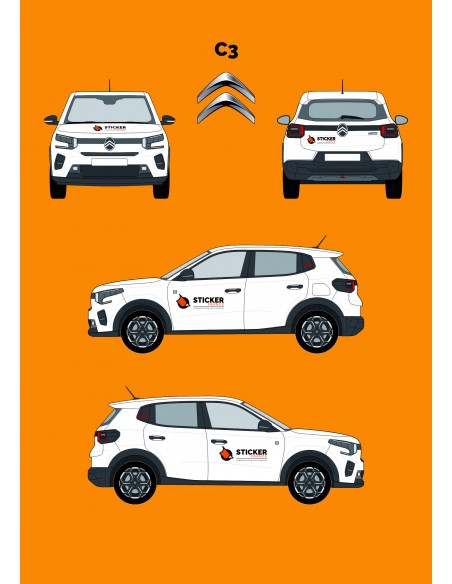 marquage publicitaire citroen C3