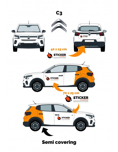 covering publicitaire citroen c3