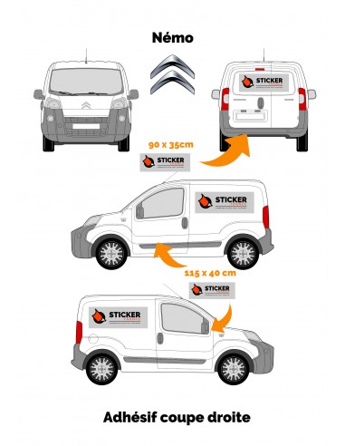 MARQUAGE PUBLICITAIRE CITROEN NEMO