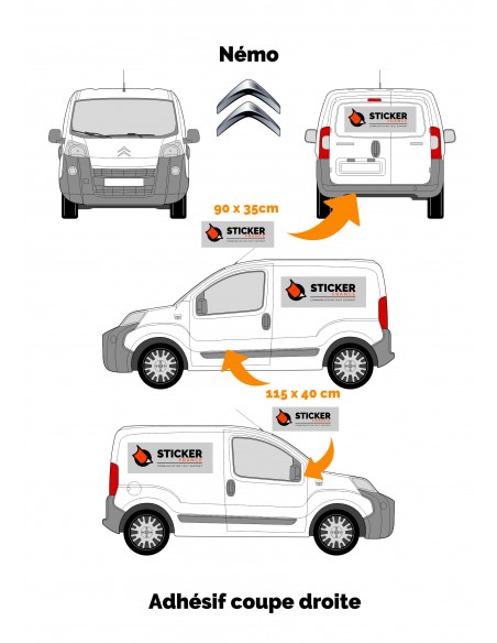 MARQUAGE PUBLICITAIRE CITROEN NEMO