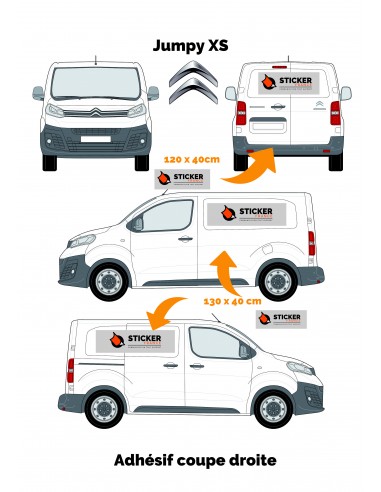 MARQUAGE PUBLICITAIRE CITROEN JUMPY XS