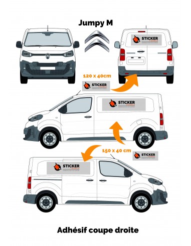 MARQUAGE PUBLICITAIRE CITROEN JUMPY  M