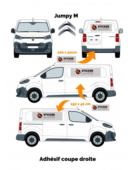 MARQUAGE PUBLICITAIRE CITROEN JUMPY  M