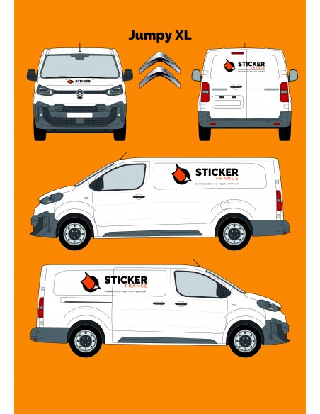 MARQUAGE PUBLICITAIRE CITROEN JUMPY XL