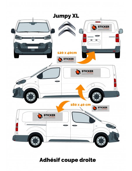 MARQUAGE PUBLICITAIRE CITROEN JUMPY XL