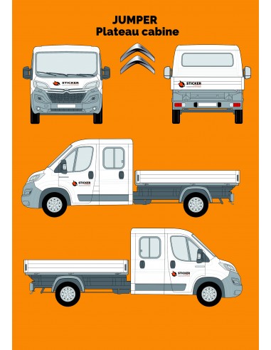 MARQUAGE PUBLICITAIRE CITROEN JUMPER PLATEAU CABINE