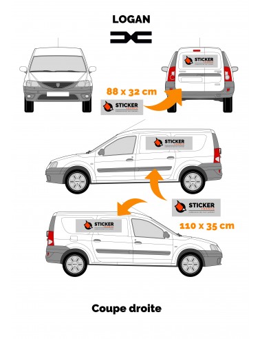 MARQUAGE PUBLICITAIRE ADHESIF DACIA LOGAN