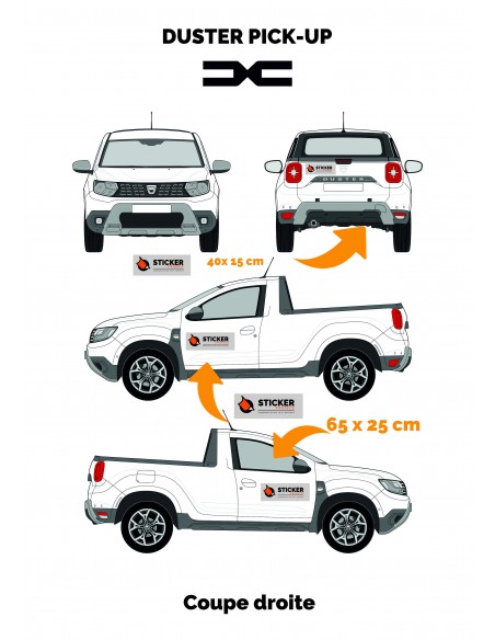 MARQUAGE PUBLICITAIRE DACIA DUSTER PICK-UP