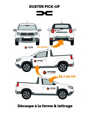 LETTRAGE ADHESIF ET COVERING DACIA DUSTER PICK-UP