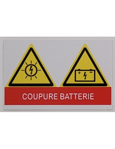 Etiquette Coupure batterie photovoltaïque