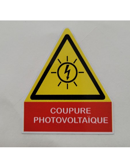 Etiquette Coupure photovoltaïque