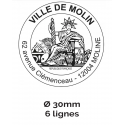 TAMPON ENCREUR ROND 6 lignes 4630