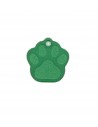 Médaille petite patte de chien verte