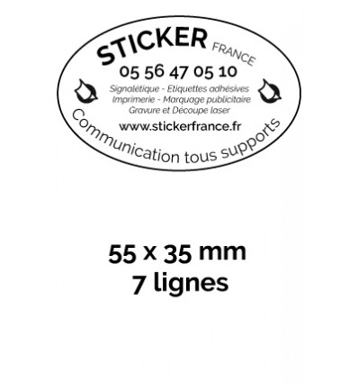 TAMPON ENCREUR OVAL 7 Lignes