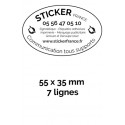 TAMPON ENCREUR OVAL 7 Lignes
