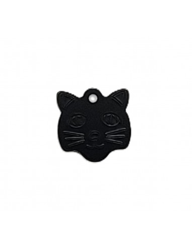 Médaille Tête de Chat Modèle Noir