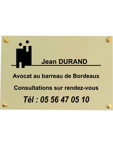 Plaque professionnelle GRAVOPLY OR BROSSÉ
