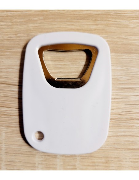 décapsuleur plastique blanc personnalisable