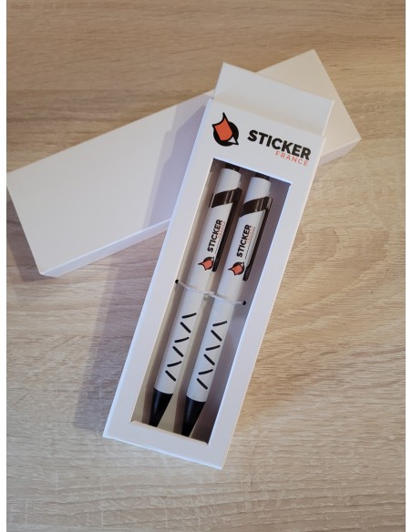 Parure Stylo bille et Porte mine métal personnalisable
