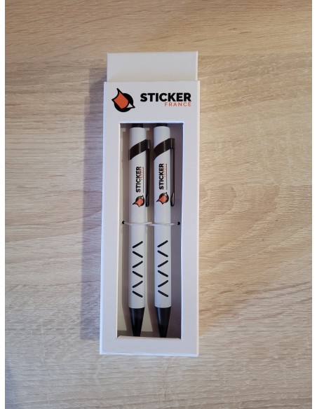 Parure Stylo bille et Porte mine métal personnalisable